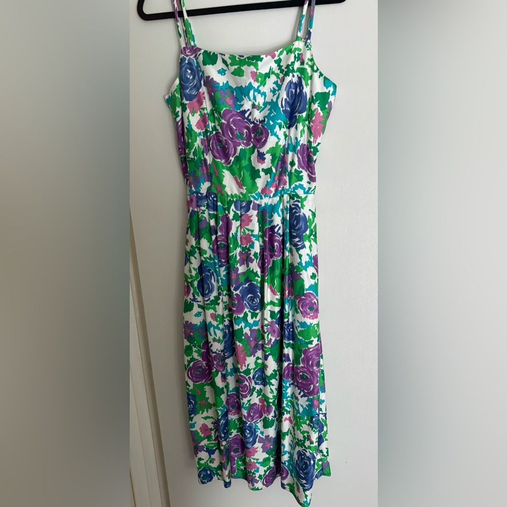 Malia Honolulu Vintage Floral Midi Dress - Size 6